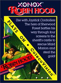 Box cover for Robin Hood on the Coleco Vision.