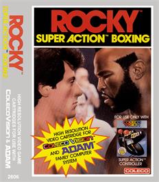 Box cover for Rocky Super Action Boxing on the Coleco Vision.
