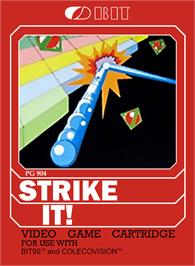 Box cover for Strike It on the Coleco Vision.