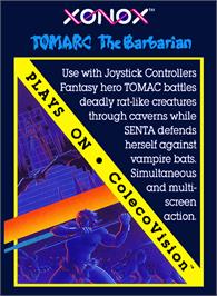 Box cover for Tomarc the Barbarian on the Coleco Vision.