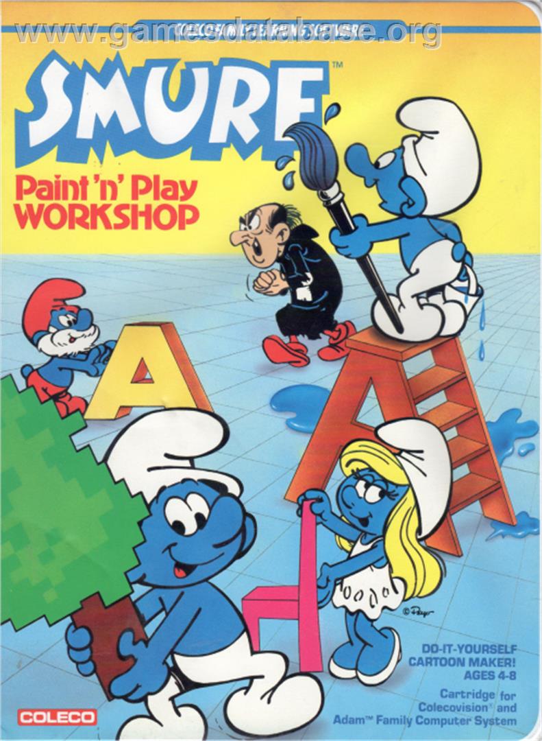 Smurf: Paint 'n' Play Workshop - Coleco Vision - Artwork - Box