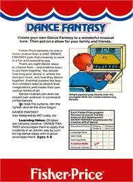 Box back cover for Dance Fantasy on the Coleco Vision.