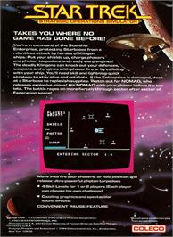 Box back cover for Star Trek Strategic Operations Simulator on the Coleco Vision.