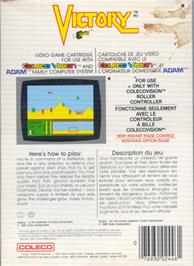 Box back cover for Victory on the Coleco Vision.