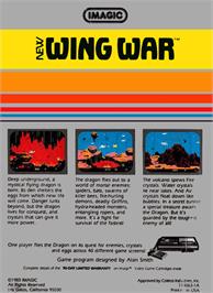 Box back cover for Wing War on the Coleco Vision.