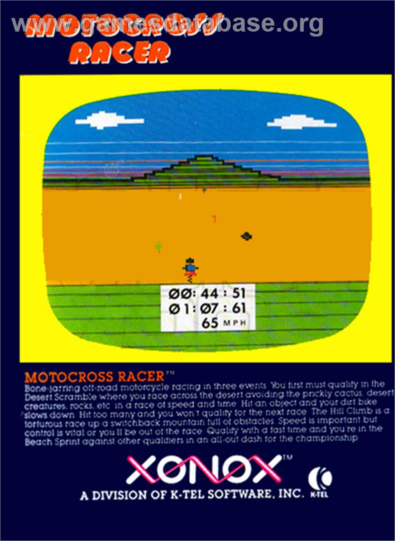 Motocross Racer - Coleco Vision - Artwork - Box Back