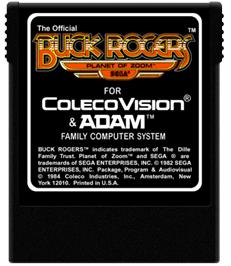 Cartridge artwork for Buck Rogers: Planet of Zoom on the Coleco Vision.