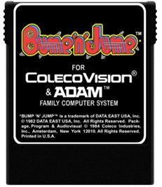 Cartridge artwork for Bump 'n' Jump on the Coleco Vision.