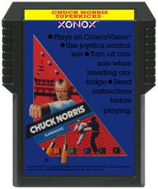 Cartridge artwork for Chuck Norris Superkicks on the Coleco Vision.