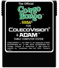 Cartridge artwork for Congo Bongo on the Coleco Vision.