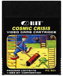 Cartridge artwork for Cosmic Crisis on the Coleco Vision.