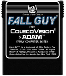 Cartridge artwork for Fall Guy on the Coleco Vision.