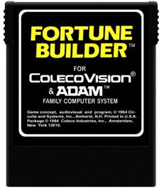 Cartridge artwork for Fortune Builder on the Coleco Vision.