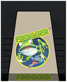Cartridge artwork for Frogger on the Coleco Vision.
