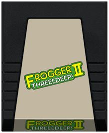 Cartridge artwork for Frogger 2: Three Deep on the Coleco Vision.
