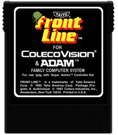 Cartridge artwork for Front Line on the Coleco Vision.