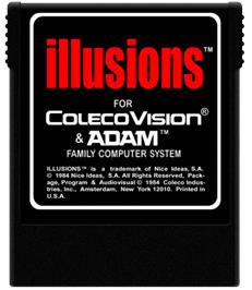 Cartridge artwork for Illusions on the Coleco Vision.
