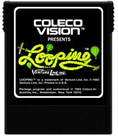 Cartridge artwork for Looping on the Coleco Vision.