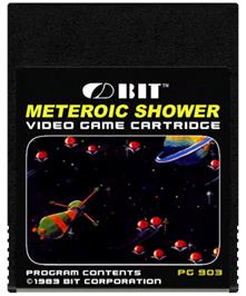 Cartridge artwork for Meteoric Shower on the Coleco Vision.