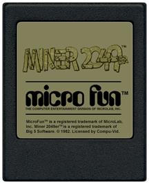 Cartridge artwork for Miner 2049er on the Coleco Vision.