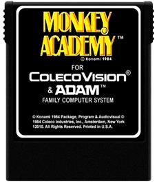 Cartridge artwork for Monkey Academy on the Coleco Vision.