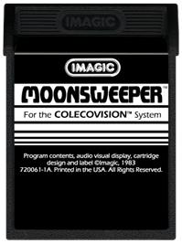 Cartridge artwork for Moonsweeper on the Coleco Vision.