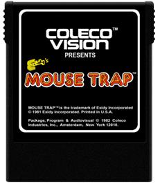 Cartridge artwork for Mouse Trap on the Coleco Vision.