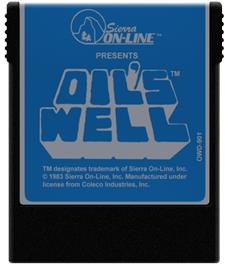 Cartridge artwork for Oil's Well on the Coleco Vision.