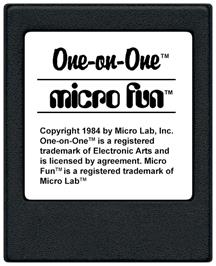 Cartridge artwork for One on One on the Coleco Vision.