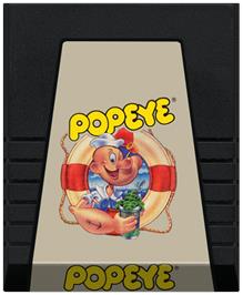 Cartridge artwork for Popeye on the Coleco Vision.