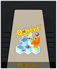 Cartridge artwork for Q*bert on the Coleco Vision.