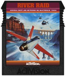Cartridge artwork for River Raid on the Coleco Vision.
