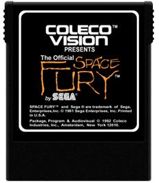 Cartridge artwork for Space Fury on the Coleco Vision.