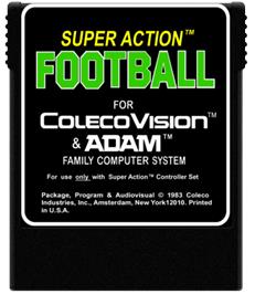 Cartridge artwork for Super Action Football on the Coleco Vision.