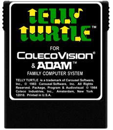 Cartridge artwork for Telly Turtle on the Coleco Vision.