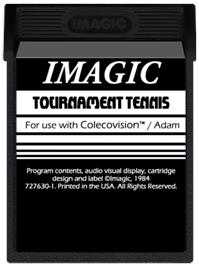 Cartridge artwork for Tournament Tennis on the Coleco Vision.