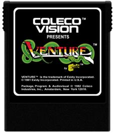 Cartridge artwork for Venture on the Coleco Vision.