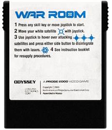 Cartridge artwork for War Room on the Coleco Vision.