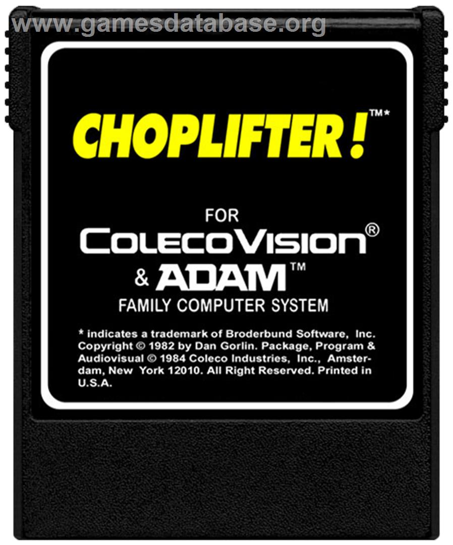 Choplifter - Coleco Vision - Artwork - Cartridge