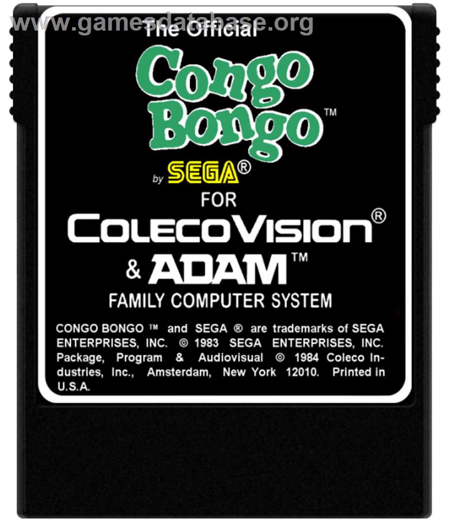 Congo Bongo - Coleco Vision - Artwork - Cartridge