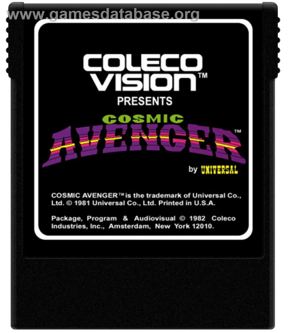Cosmic Avenger - Coleco Vision - Artwork - Cartridge