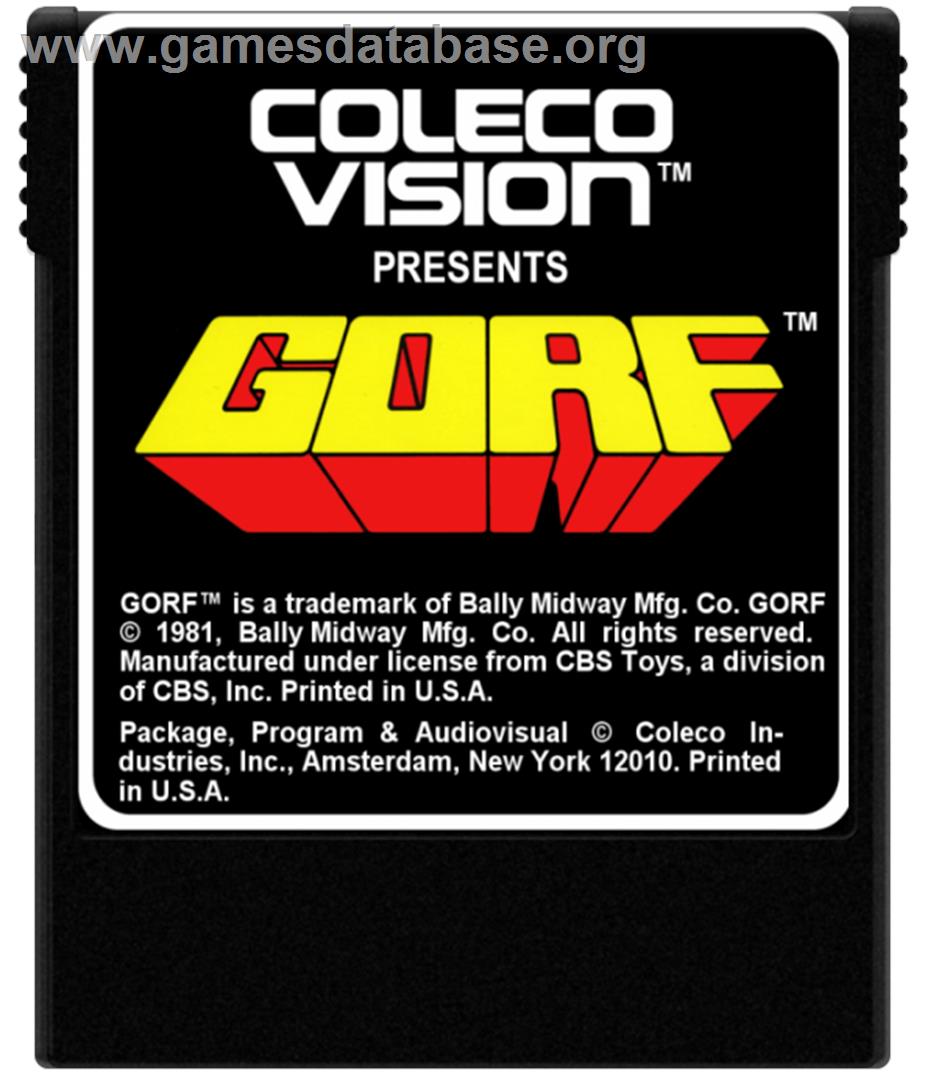 Gorf - Coleco Vision - Artwork - Cartridge