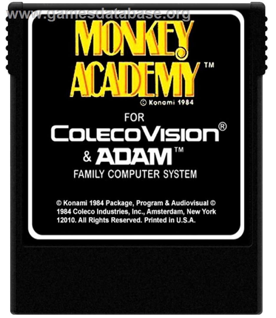 Monkey Academy - Coleco Vision - Artwork - Cartridge