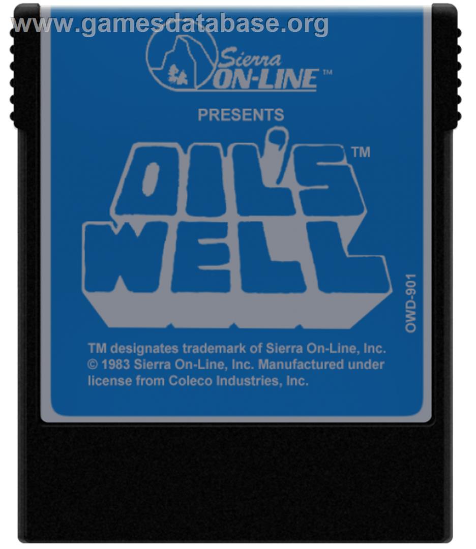 Oil's Well - Coleco Vision - Artwork - Cartridge