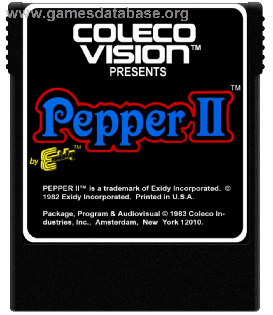 Pepper II - Coleco Vision - Artwork - Cartridge