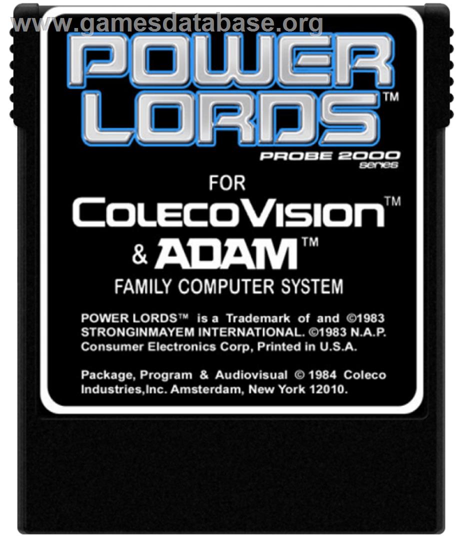 Power Lords: Quest for Volcan - Coleco Vision - Artwork - Cartridge