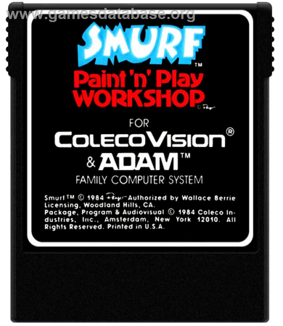 Smurf: Paint 'n' Play Workshop - Coleco Vision - Artwork - Cartridge