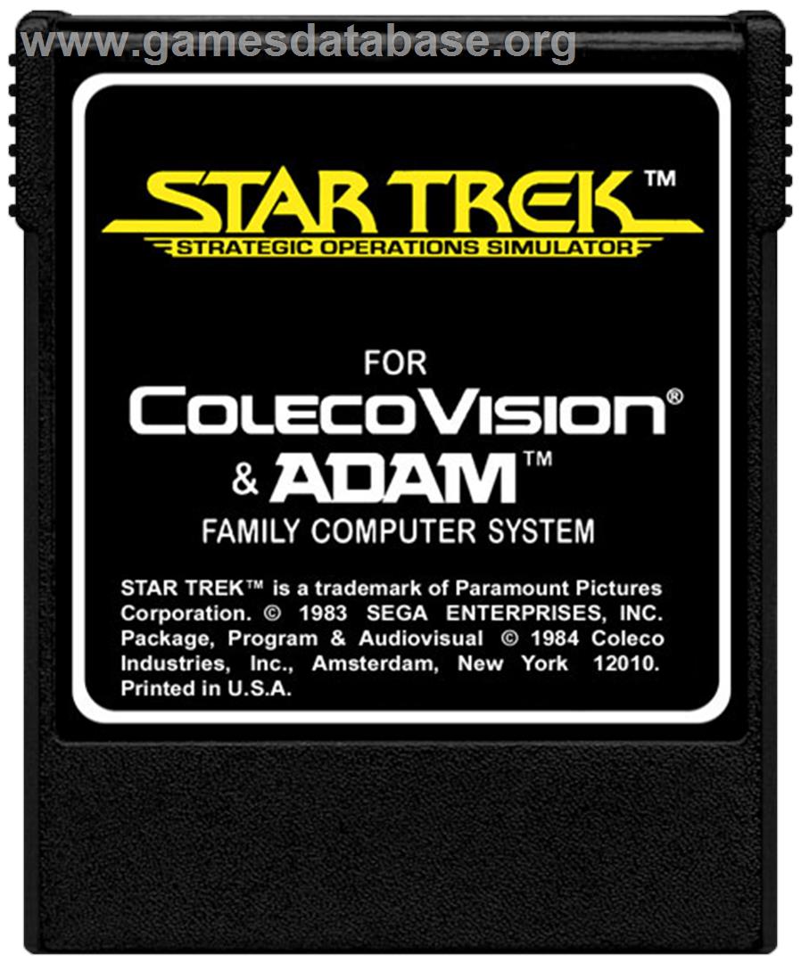 Star Trek Strategic Operations Simulator - Coleco Vision - Artwork - Cartridge