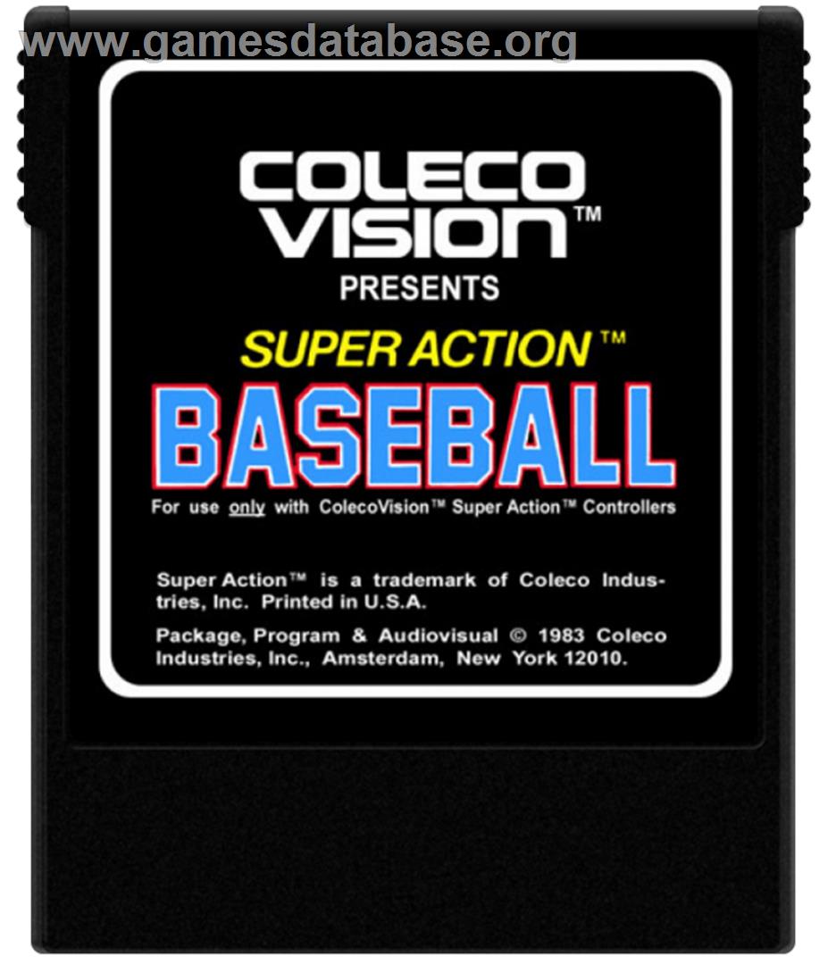 Super Action Baseball - Coleco Vision - Artwork - Cartridge