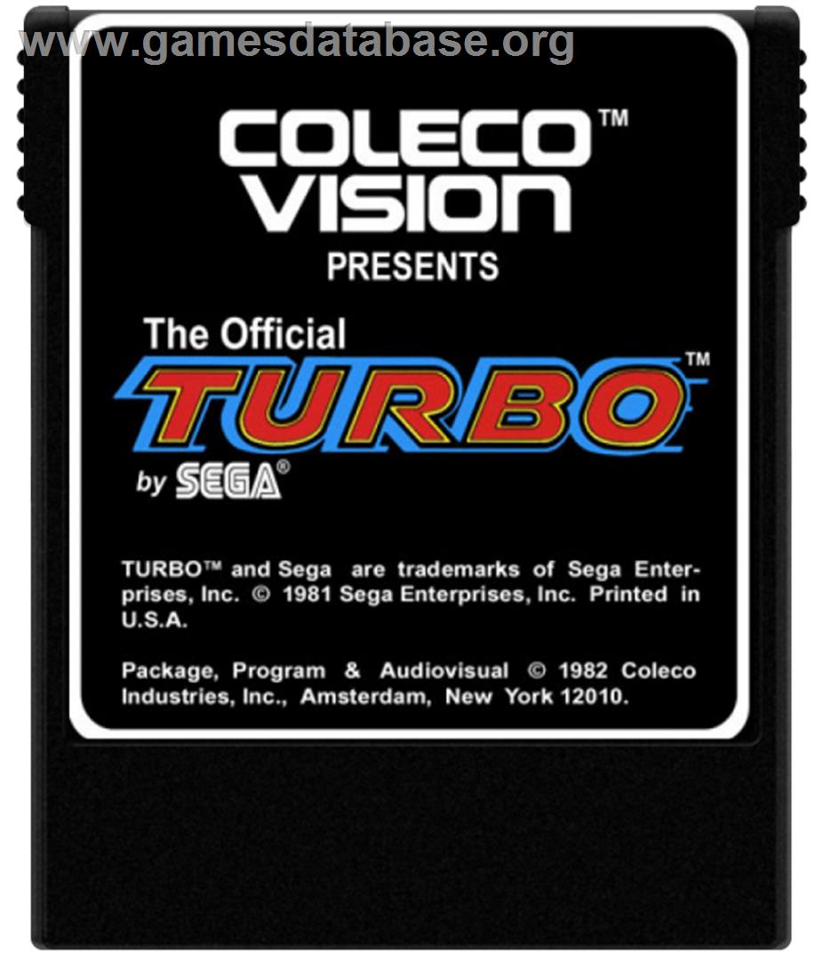 Turbo - Coleco Vision - Artwork - Cartridge